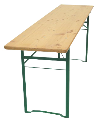 Festzelttische 10 Stk., natur, 2,20 x 0,50 x 0,78 m. + Transportwagen